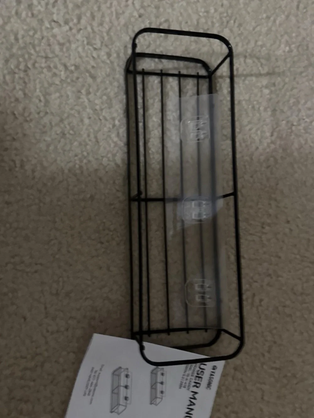 Amazon Black Metal Adhesive Shower Shelf Rack